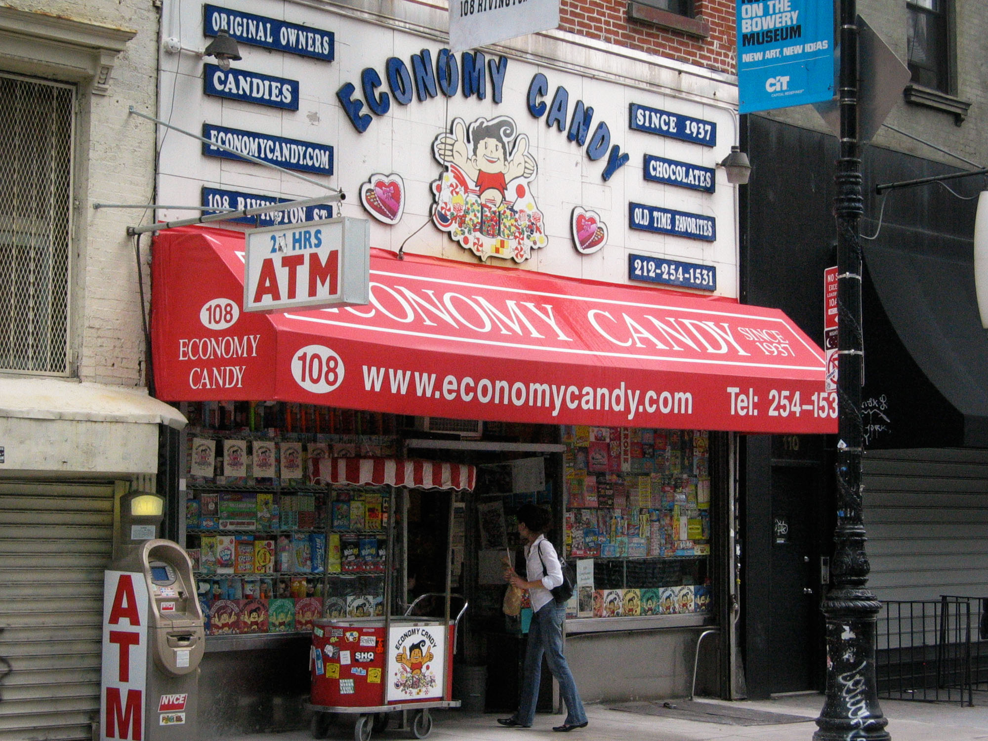 Photograph of the Economy Candy store in the Lower East side of New York City.