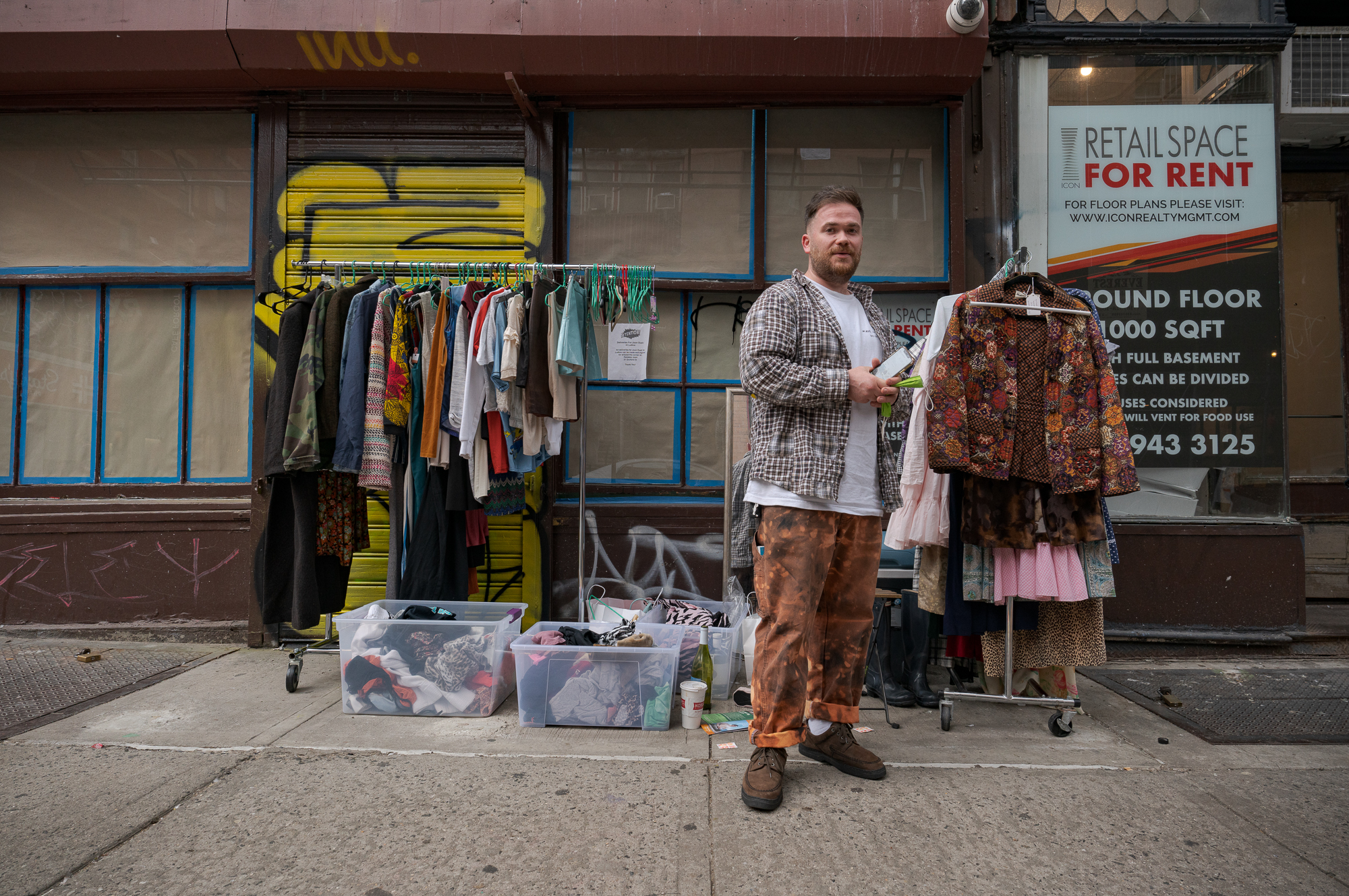 Photo: sidewalk salesman